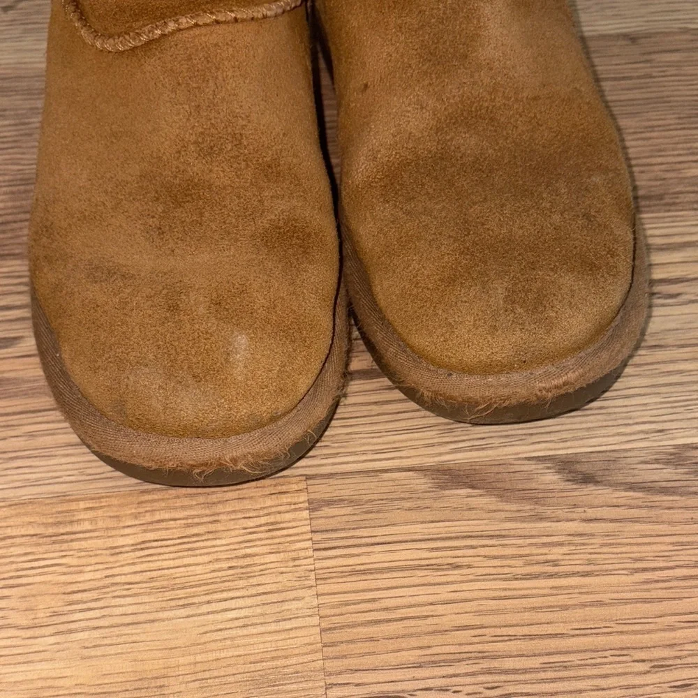 Warm Tan Koolaburra Kids Boots with Bow Accents